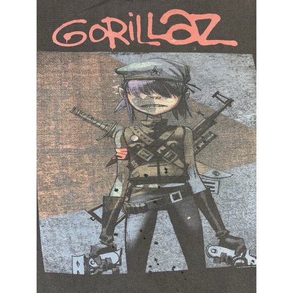 Rare Vintage Y2K Gorillaz Band Tee Thrashed Faded Album Tour Concert Punk Skate - Picture 8 of 16